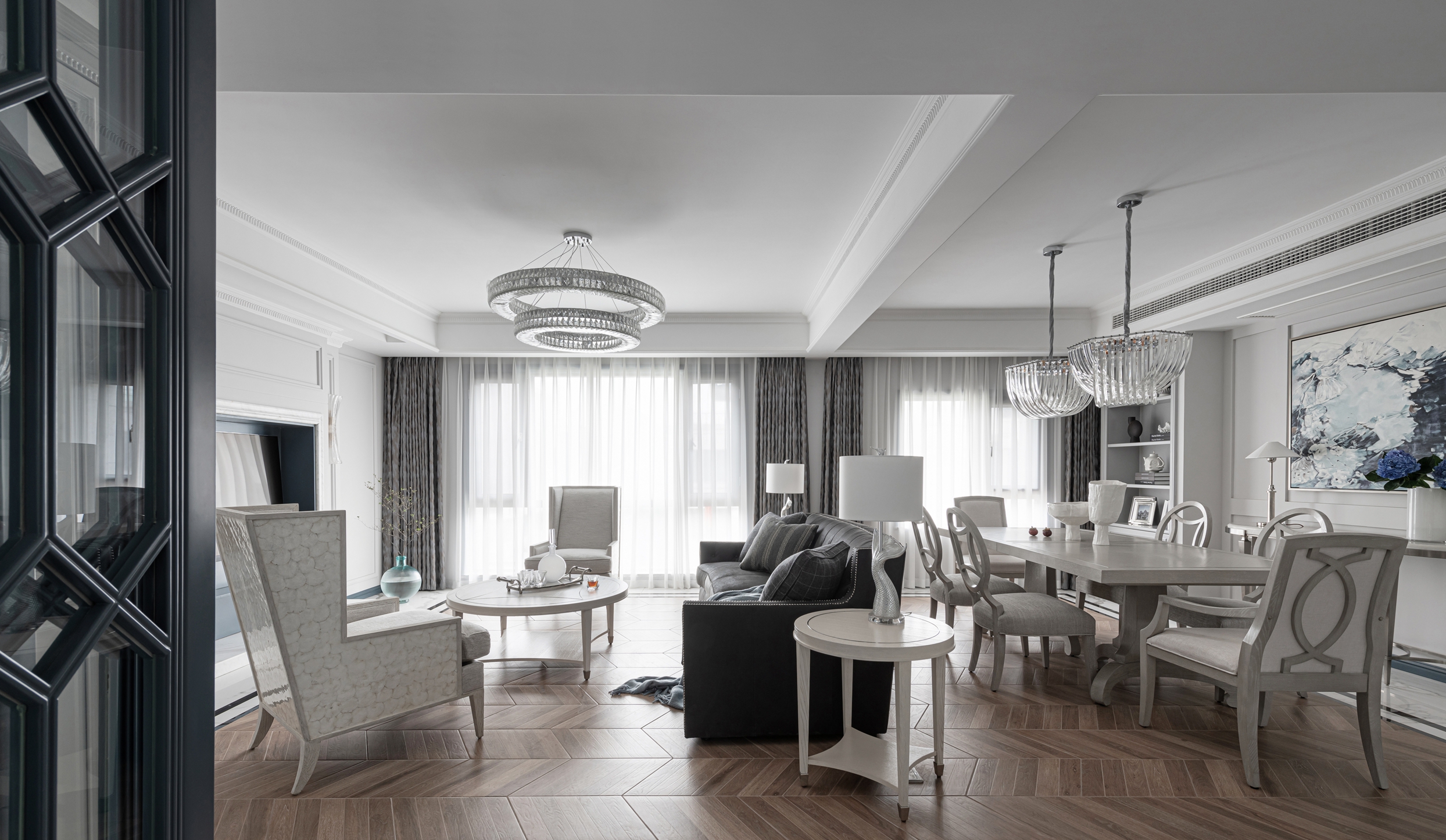 138㎡ | 開闊、明亮同時又知性、柔美，細微末節處充滿精致感