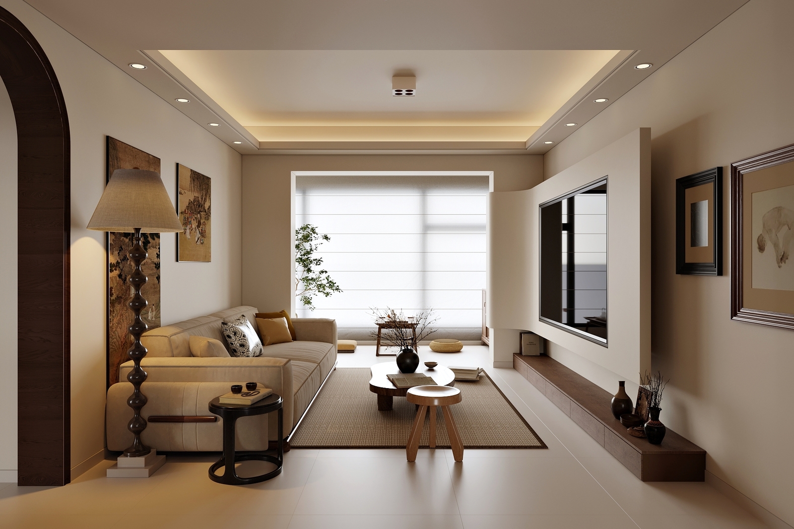 保利明玥江山|143㎡奶油中古風：在時光褶皺里享受生活本真