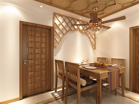 南寧保利山漸青102平米混搭風(fēng)格案例效果圖