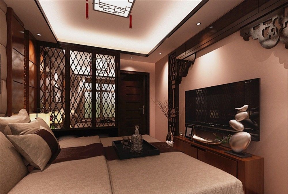 南寧大嘉匯康悅101平米中式風(fēng)格案例效果圖