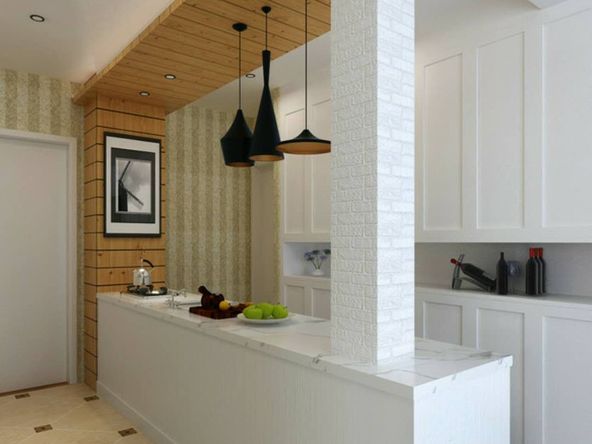 南寧榮和悅瀾山100平米田園風(fēng)格案例效果圖