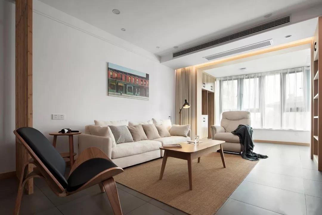 南寧江璟湖112平米改良日式風(fēng)案例效果圖