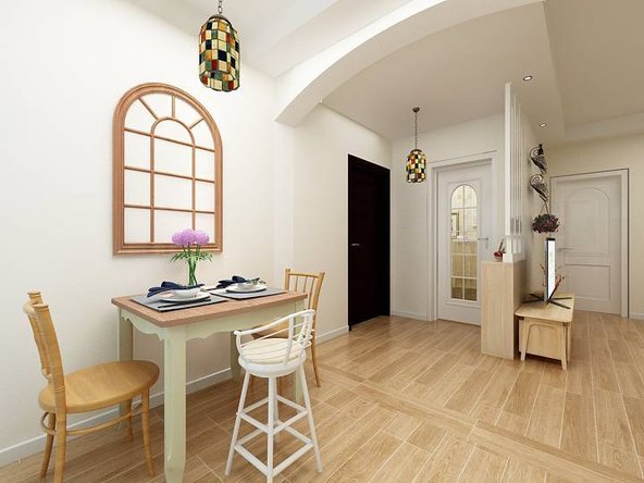 南寧五象明珠96平米田園風(fēng)格案例效果圖