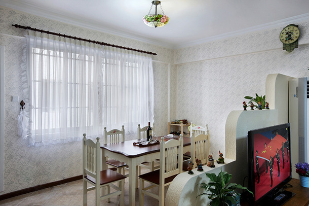 南寧昌泰公館80平米田園風(fēng)格案例效果圖