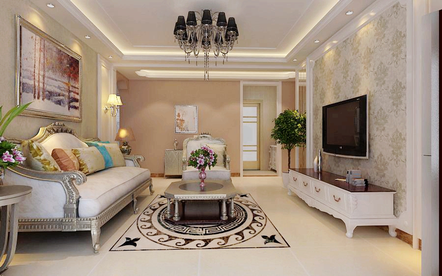 南寧光明·瀾灣九里130平米新古典風(fēng)格案例效果圖