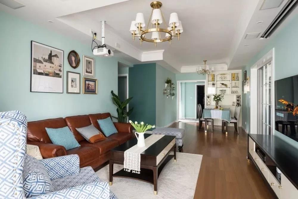 南寧五象湖·金玖世家128平米浪漫美式風(fēng)案例效果圖