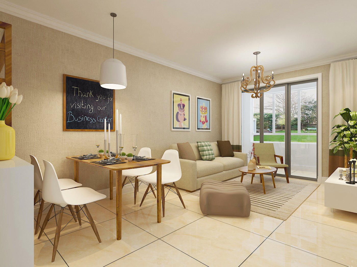 南寧榮和·半山華府88平米北歐風(fēng)案例效果圖