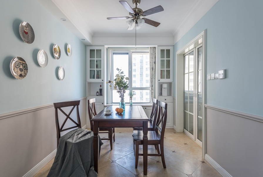 南寧奧園園著135平米美式風(fēng)格案例效果圖