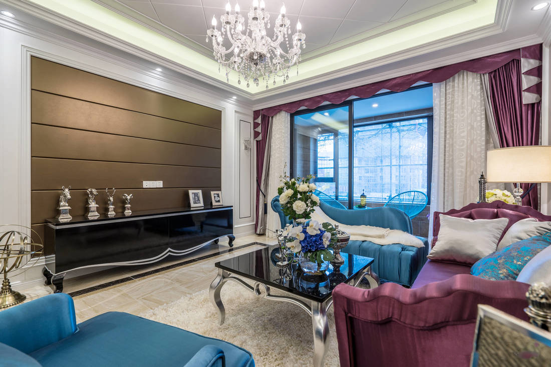 南寧中梁柏仕公館136平米新古典風(fēng)格案例效果圖