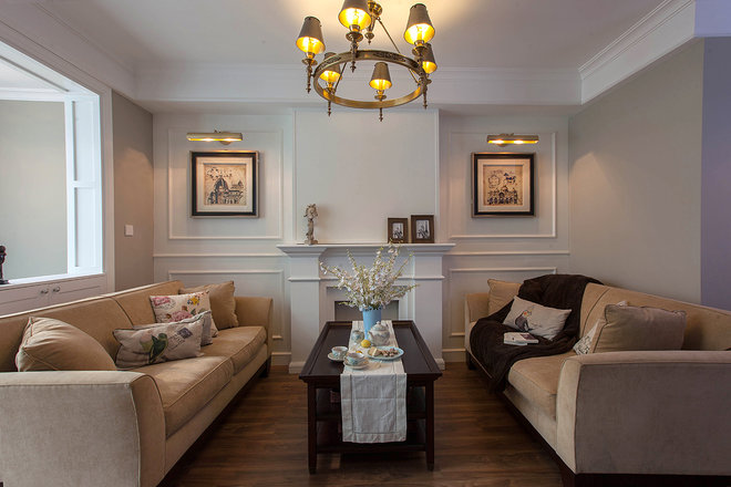 南寧精通瑞城110平米歐式風(fēng)格裝修案例效果圖