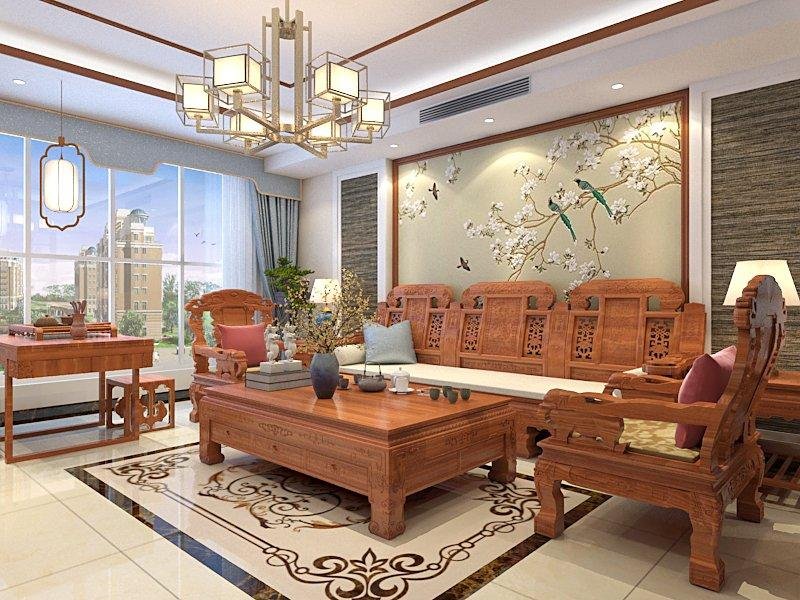 南寧合景香悅四季154平米中式風(fēng)格案例效果圖