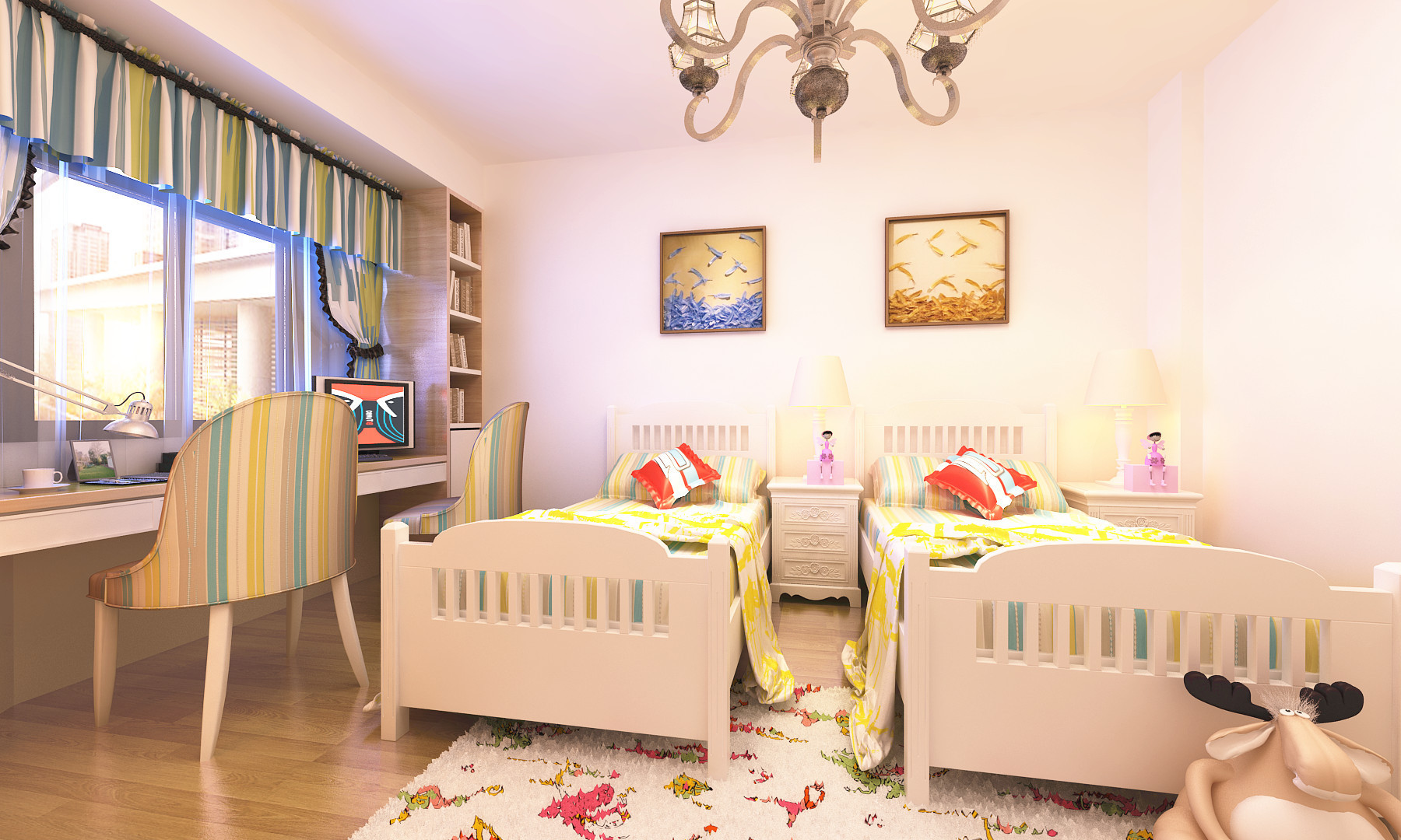 南寧五象明珠116平米歐式風(fēng)格案例效果圖