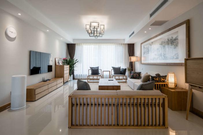 南寧振寧星光廣場(chǎng)142平米新中式風(fēng)格案例效果圖