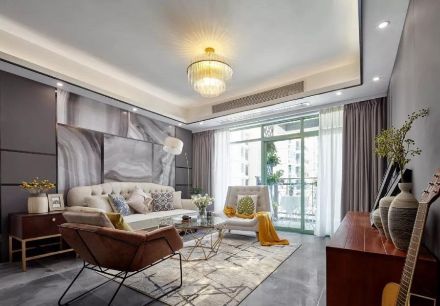 南寧威寧金菊鄰家廣場132平米新古典風(fēng)格案例效果圖