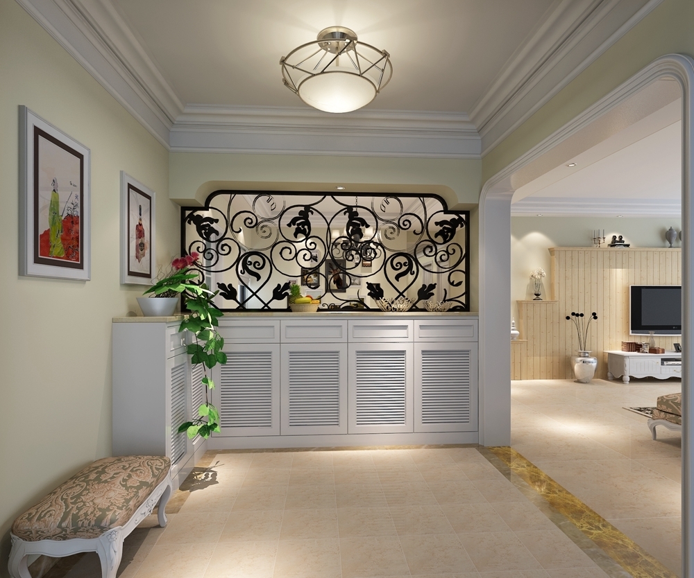 南寧恒大綠洲89平米田園風(fēng)格案例效果圖