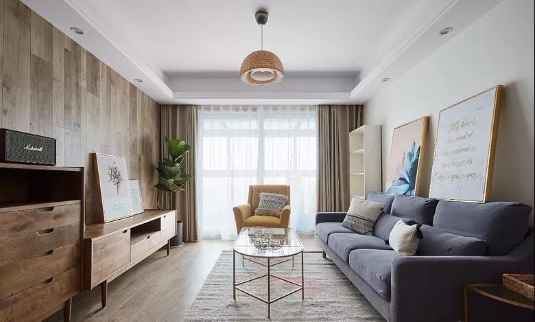 南寧意洲嘉園盛景毛坯房70平米日式風(fēng)格裝修案例效果圖