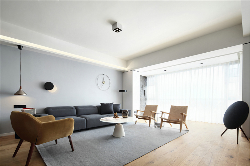 南寧云星錢隆御景毛坯房120平米現代風格裝修案例效果圖