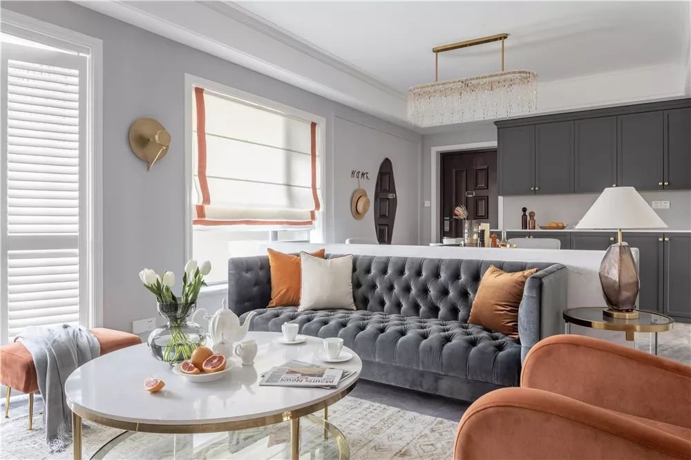 南寧盛天時代毛坯房110平米新古典風(fēng)格裝修案例效果圖