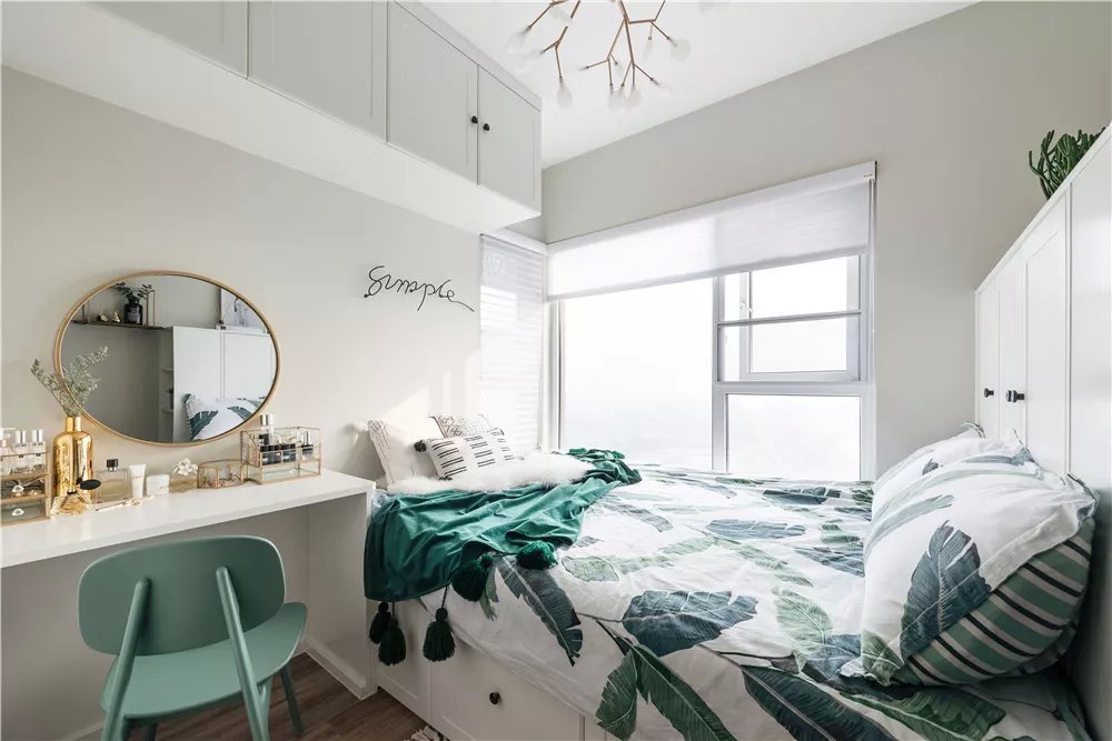 南寧騁望麓濤未來城市毛坯房77平米北歐風格裝修案例效果圖